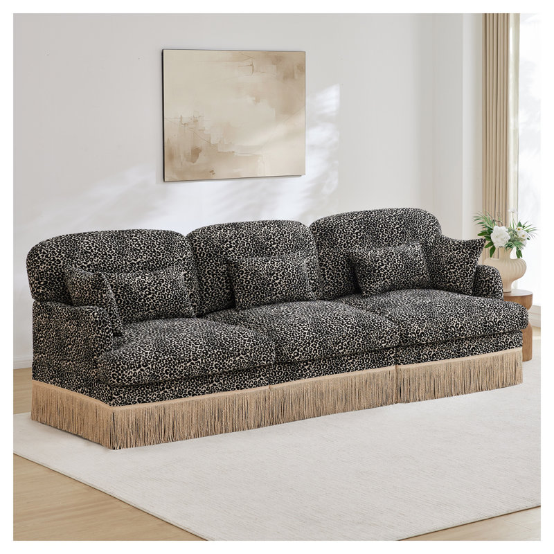 Canapé modulaire 100% chenille 100 po