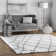 Arteta Moroccan Shag Area Rug for Living Room Bedroom Dining Room Nursery, White/Grey