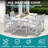 White All-Weather Outdoor Patio Dining Set (5-Piece)-1642415110