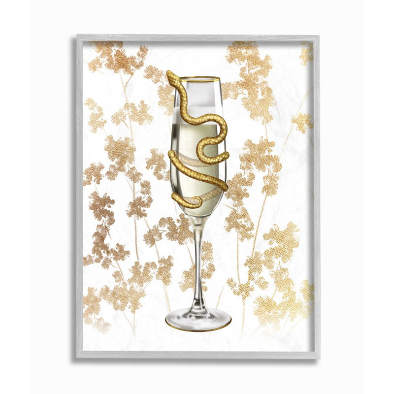 « gold serpent glass glam mode design » par ziwei li-impression, Estampe numérique Farmhouse, H 20 po x l 16 po