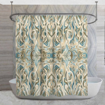 Rideau de douche à motif fluide