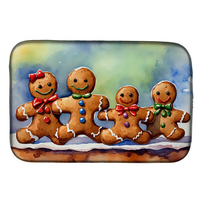 Christmas Gingerbread Dish Drying Mat
