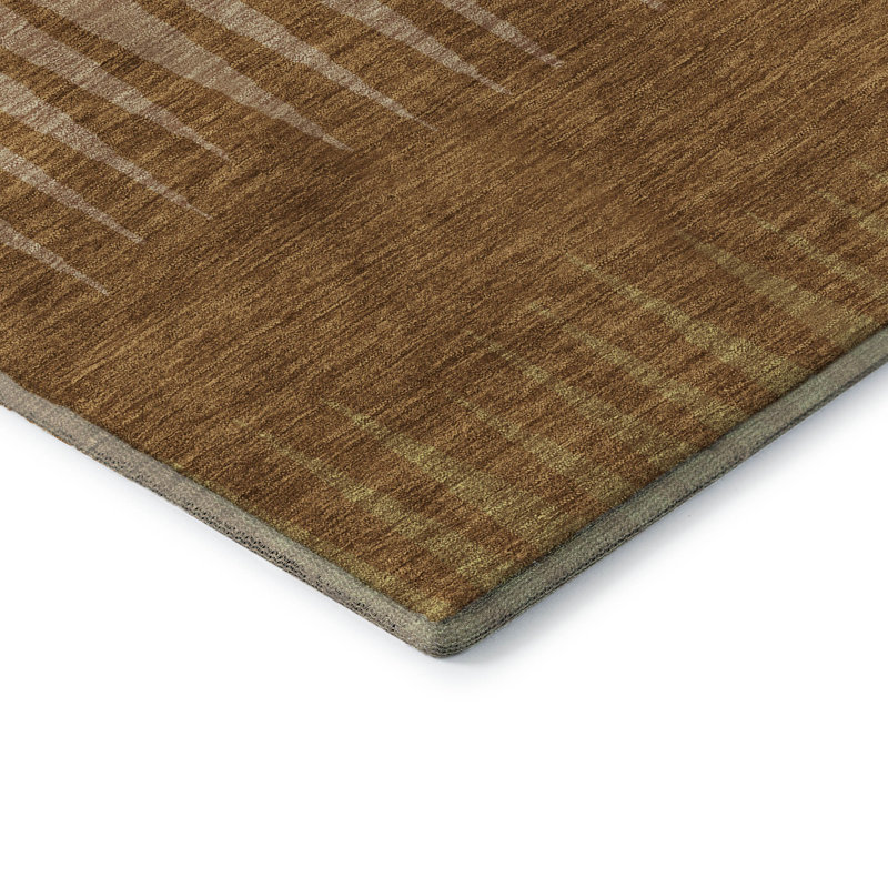 Premium Machine Washable Prisco Paprika Rug, Rectangle 1'8" x 2'6"