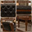 Banc ottoman capitonné en cuir PU avec accoudoirs-1188169904-1188169915