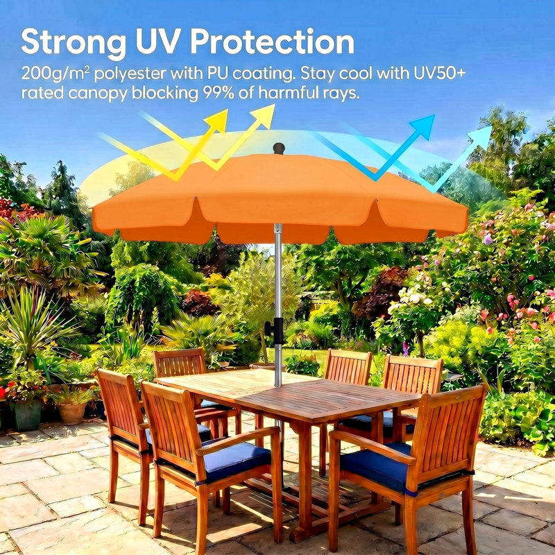 180cm Balcony Parasol, Orange
