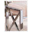 Repose-pieds Ellison Velveteen, champagne et chrome