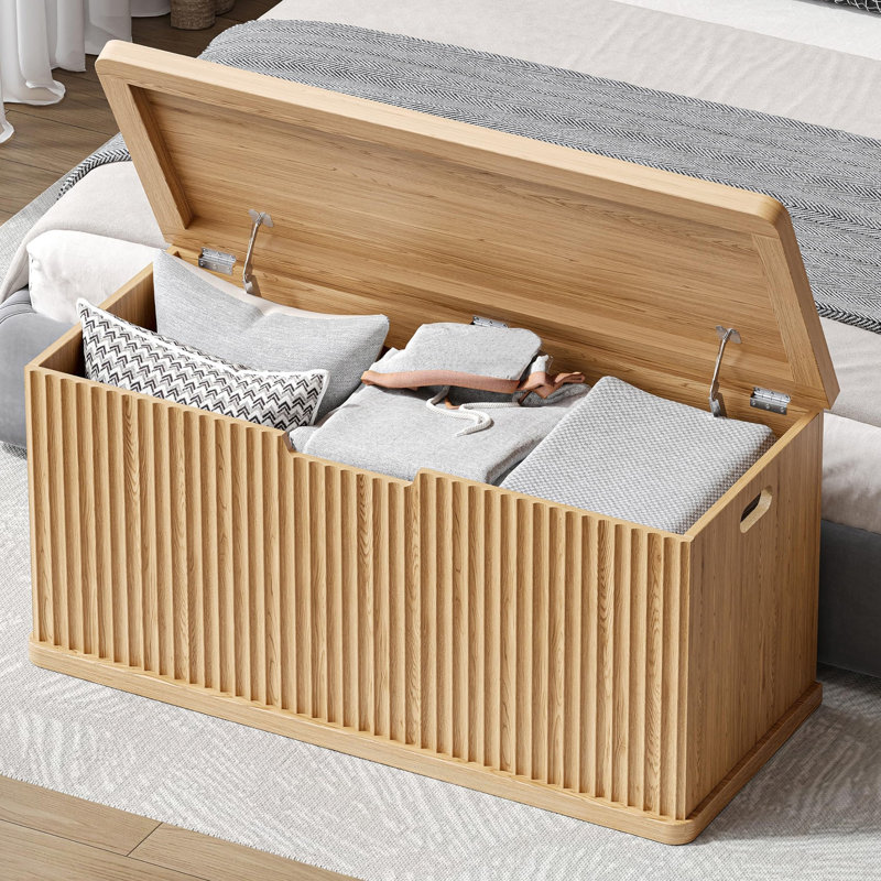 Coffre de rangement cannelé 37,4 po