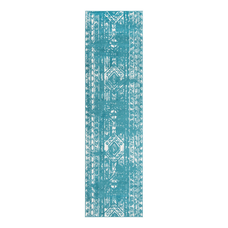 Geometric Indoor Rug, Runner 3'3" x 12'