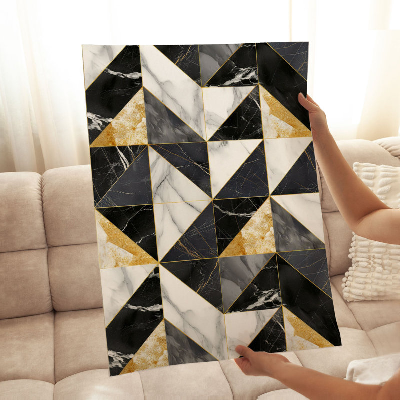 «Abstract Geode Shapes II», reproduction d'art moderne sans cadre, H 36 po x l 24 po