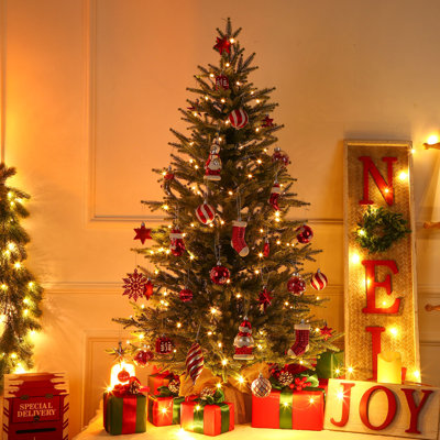 Mini Christmas Tree With Color LED Lights, Remote Control And Timer