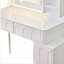 Ensemble de coiffeuse avec lumières DEL, miroir et coiffeuse 4 tiroirs avec tabouret pour chambre à coucher moderne-772475823