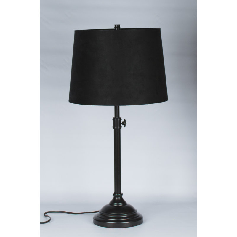Caitlynne Metal Table Lamp, Black Suede, Oil-rubbed Bronze
