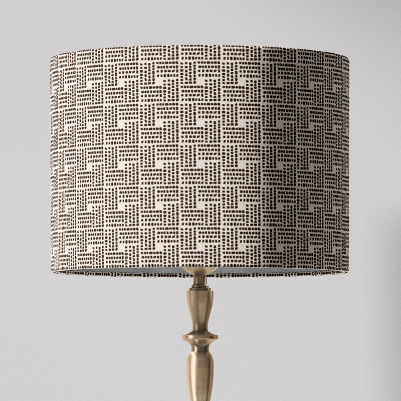 Haven Lampshade, Brown, 10" H x 12" W x 12" D