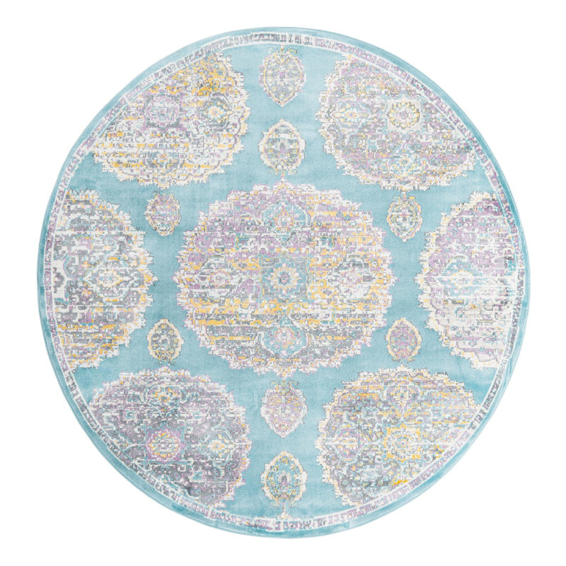 Paragon Floral Indoor Rug, Round 8'2"