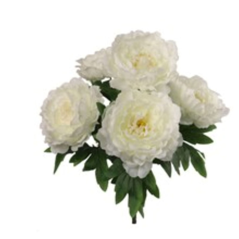 Peony Bush avec 5 fleurs en soie 20 po - 2025 Collection Spring