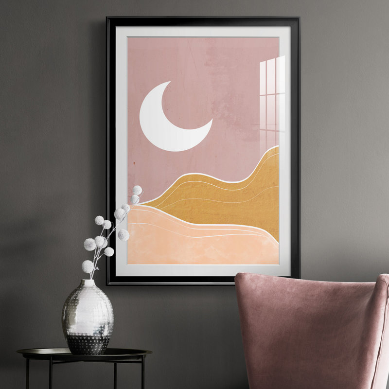 Sedona Moon - impression encadrée, Noir, H 30,5 po x l 42,5 po x P 1,5 po