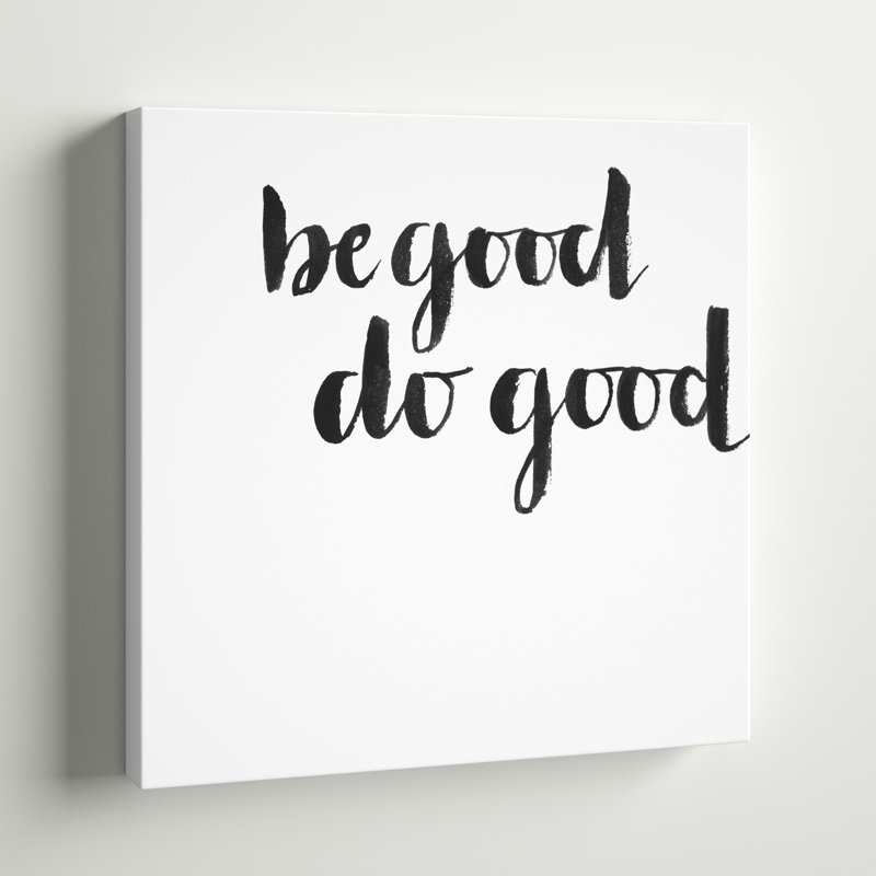 «Simple Mantras I» par Grace Popp - Art textuel sur toile tendue, H 12 po x l 12 po