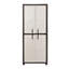 Grande armoire de rangement robuste avec 2 portes, beige / espresso
