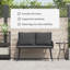 Banc de jardin vidaXL anthracite 44,88 x 25,20 x 35,43 po
