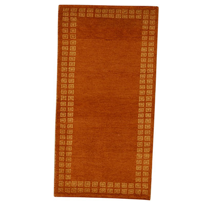 High-Quality Hand-Knotted Rust Area Rug