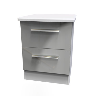 Fully Assembled Yantarni 2 DrawerÂ Bedside Table