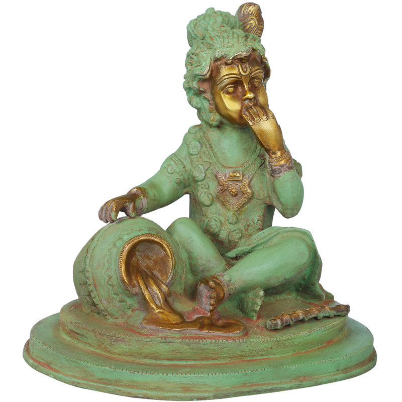 Figurine le plaisir du beurre volé, Vert / or