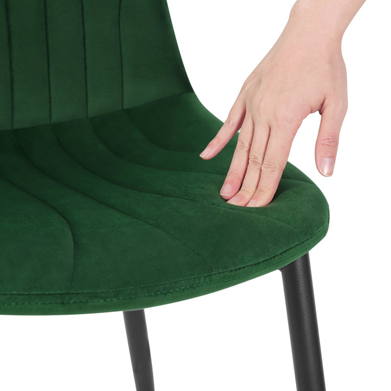 Evrychou Upholstered Dining Chair, Dark Green