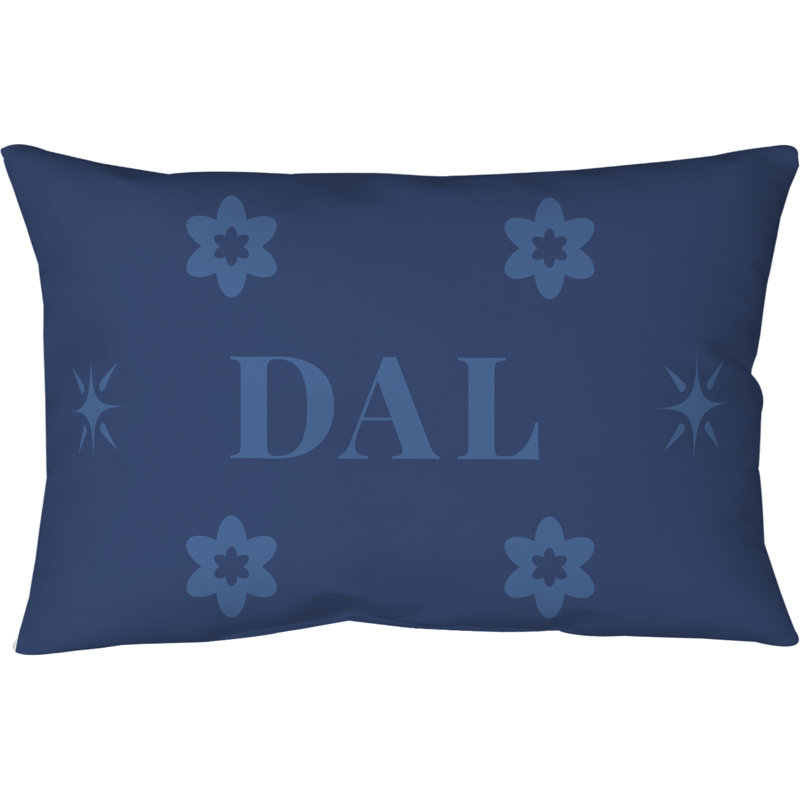 Coussin 20 pouces x 14 pouces Dallas, Bleu foncé / bleu
