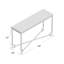 Console 53 po Sophia - Console moderne laquée blanche ultrabrillante au design contemporain et élégant pour le vestibule, le salon et le couloir - Console blanche et dorée