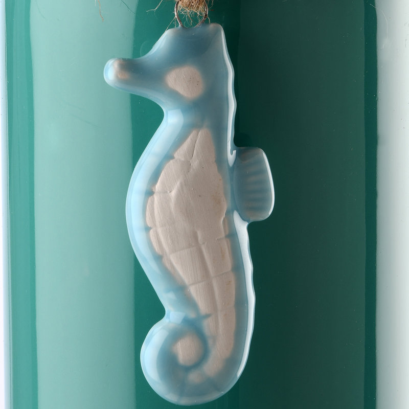 Hand-Painted Aqua Porcelain Decorative Table Vase