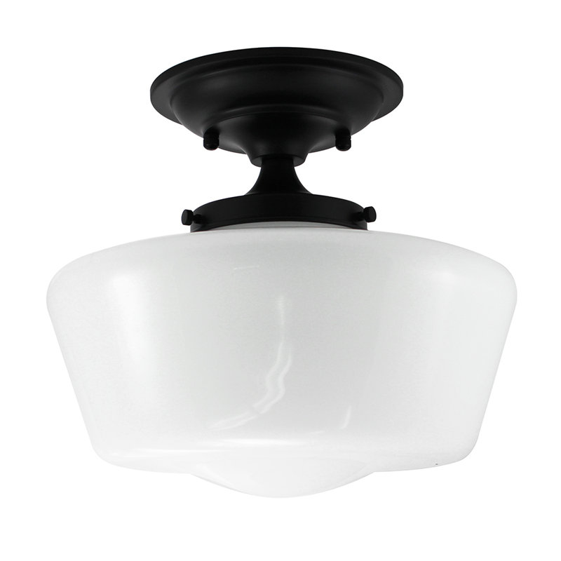 Plafonnier semi-encastré 1 lumière 12 "Eterniti, Noir