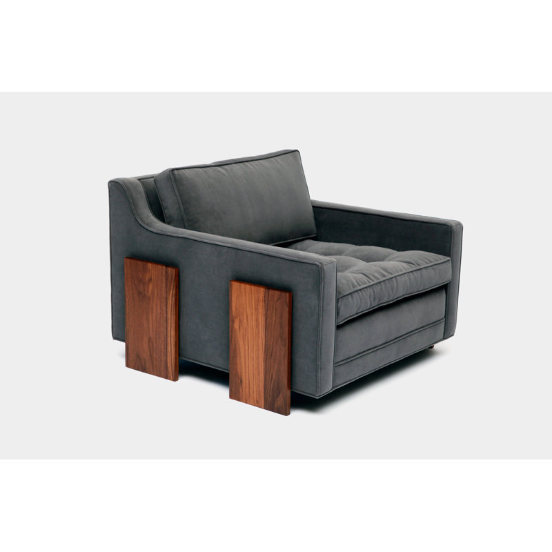 Tufted Armchair, Flannel