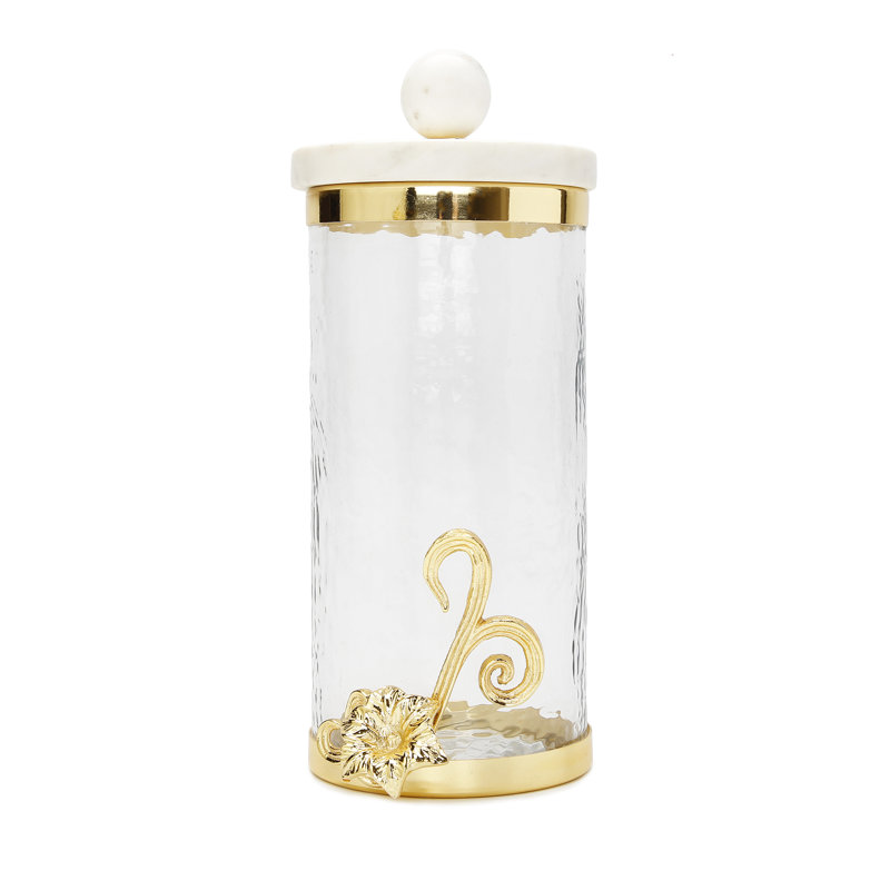 Glass Jar, 8.25" H x 4.75" W x 4.75" D
