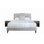 Lit tapissier avec 2 tables de chevet