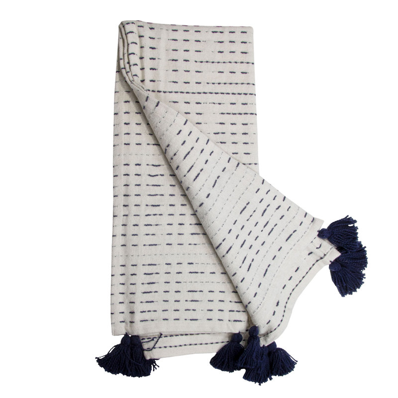 Jeté en coton, Gris clair