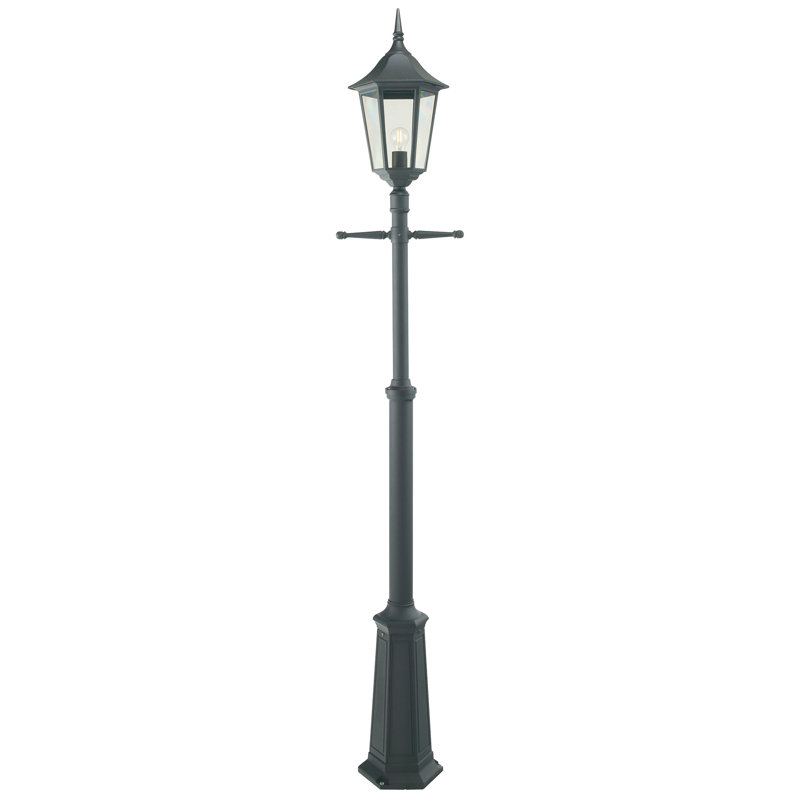 Aelia Transparent Lamp Post (Full), Black