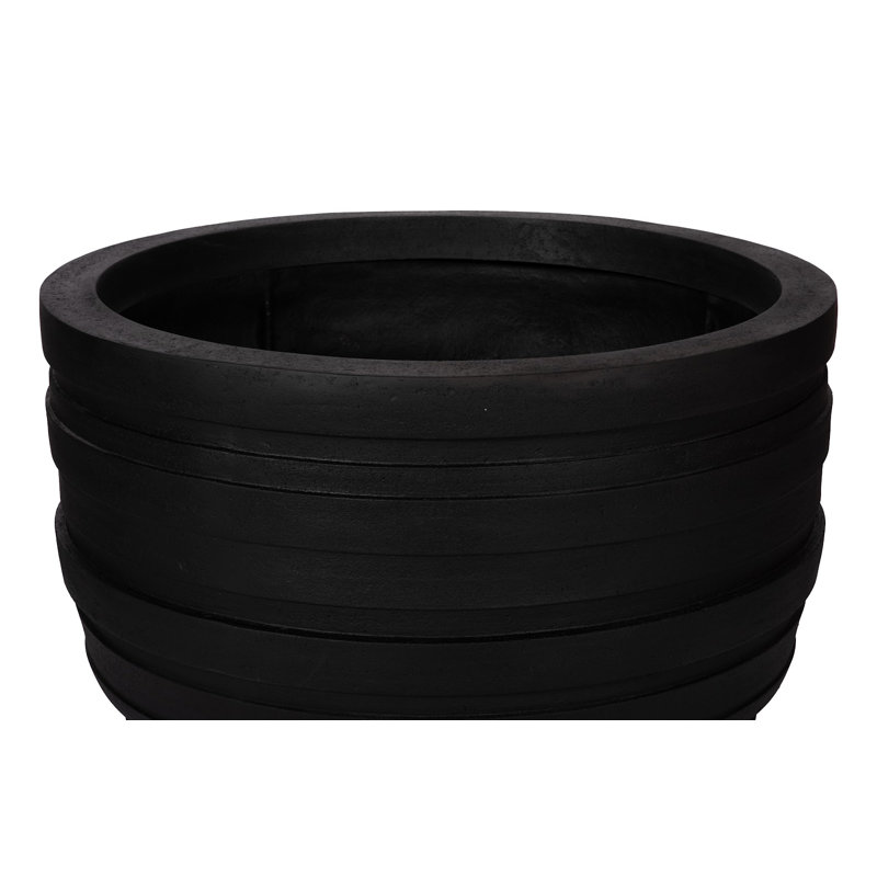 June Planter, Black, SM, 29" H x 35" W x 35" D