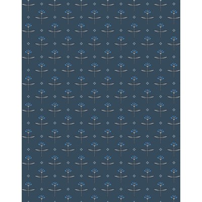 Zinnia Wallpaper | Traditional / Roll - 27" x 30'