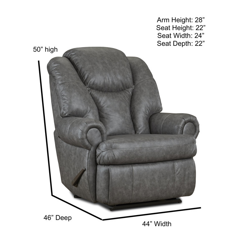 Fauteuil inclinable Elishama, Mélange de polyester gris