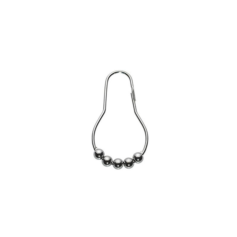 Crochets de rideau de douche Roller, Chrome