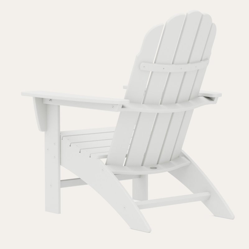 POLYWOOD Vineyard Curveback Resin Adirondack Chair, White