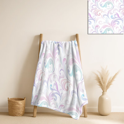 Couverture en molleton Timeless Pastel Swirls II - Paisley, jeté Botanical Warm