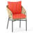 2PCS Deep Seat Chair Cushion Pads Set Indoor/Outdoor w/ Rope Belts Orange-624881942