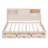 Full Size Wooden Daybed With 3 Storage Drawers, Upper Soft Board, Shelf, And A Set Of Sockets And Usb Ports-617328335-617328332