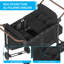 Chariot-poussette pliable de 51 pouces de grande taille pour 4 enfants, chariot tout-terrain pliable de qualité supérieure avec sac de rangement et auvent amovible à l'épreuve du soleil, poignée réglable et harnais à 5 points pour le voyage, la plage, le camping