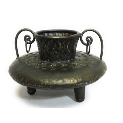 Vase de table courte en métal Audet