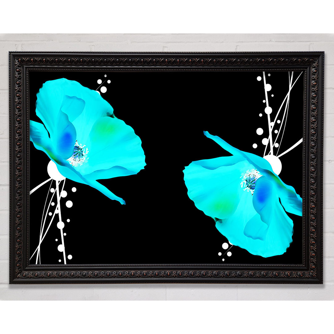 Gerahmter Kunstdruck Twin Poppy Abstract