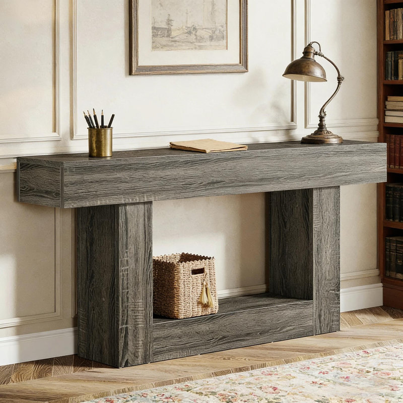 Table de canapé (seulement avec table basse), Gris foncé