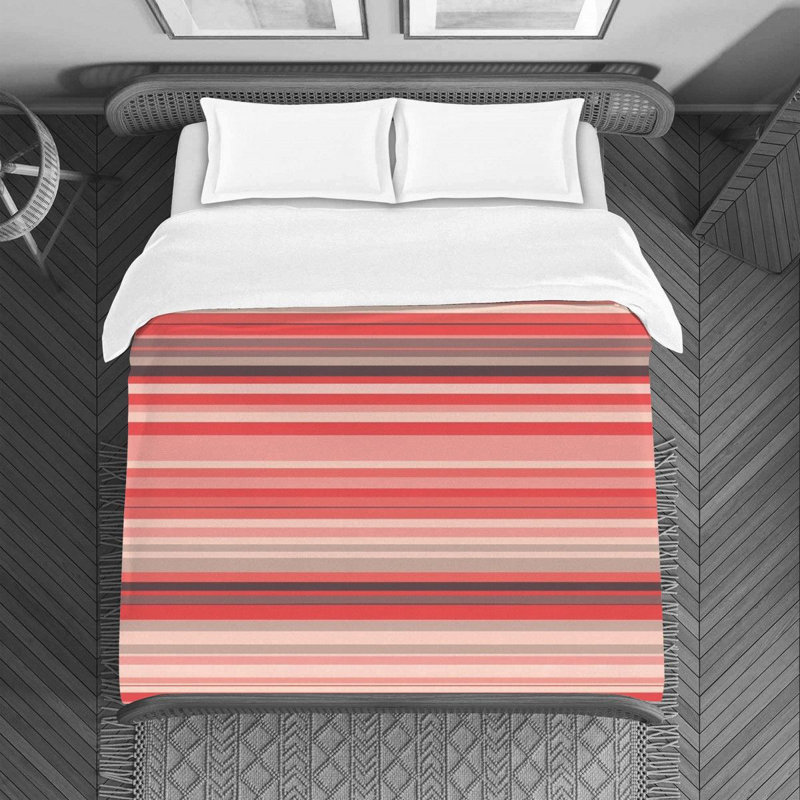 Polyester Striped Duvet Cover, Twin Duvet Cover