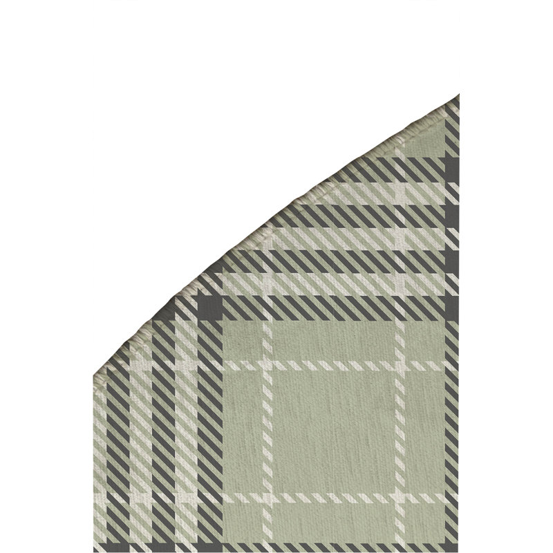 Tapis d'extérieur antidérapant à carreaux Christopher, Rond 5 pi